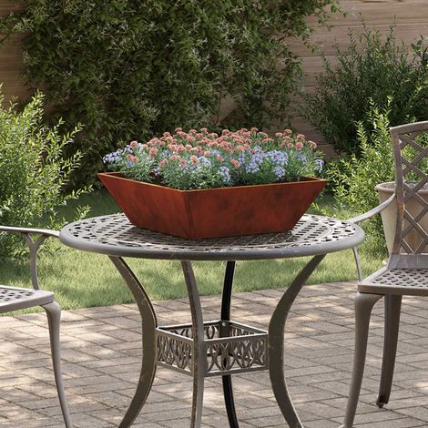 Garten-Pflanzgefäß 5 pcs Rostig 50 x 50 x 15 cm Wetterfeststahl