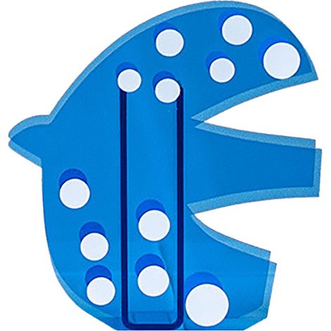 Trockene Acrylvase mit nordischem Vogelmotiv (1/5)