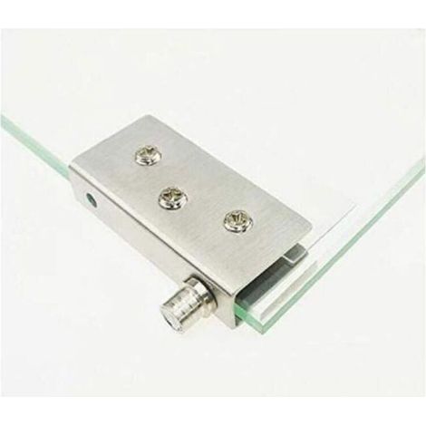 Stück 52x16mm rahmenlose Glastürscharniere, Edelstahl-Glastürscharniere, Glasklammer, Etikett (1/5)