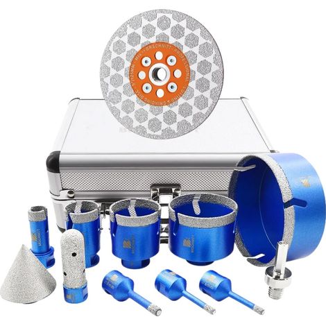 Diamantbohrer Set, 12-teiliges Kit, M14-kompatibel, 12 Stück M14 Gewinde (1/2)