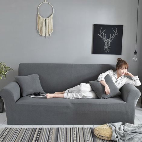 Housse de canapé imperméable élastique anti-poussière, housse de coussin protectrice (pour causeuse) (1/5)