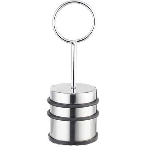 Tope de puerta con asa antideslizante 20,5 x 7,5 cm de acero inoxidable plateado 130004487 (1/5)