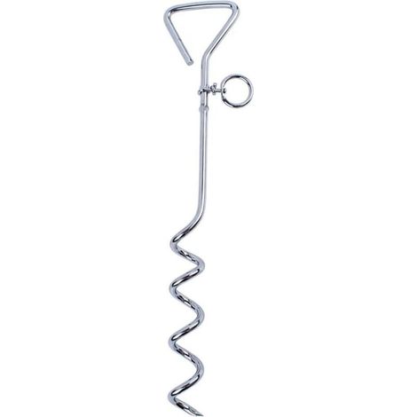Ancrage Spirale pour Chien, Chien Piquet d'attache en Acier Inoxydable, Ancrage Spirale pour Extérieur Jardin et Camping en Métal de Zinc pour Chien (1/5)