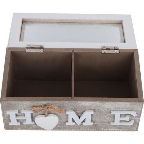 Aufbewahrungsbox für Schmuck und Teebeutel, Schreibtisch-Organizer (zwei Fächer) (1/5)