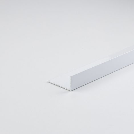 Perfil bricolaje ángulo l aluminio pintado blanco 1000 x 30 x 15 mm