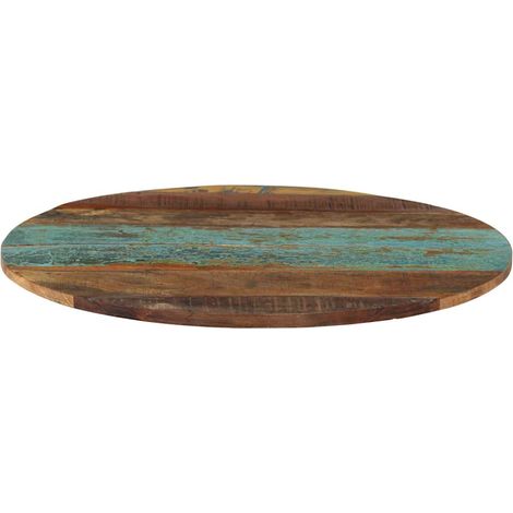 Maison Exclusive - Tischplatte Rund 60 cm 15-16 mm Altholz Massiv (1/5)