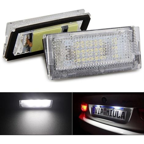 pair of Qook license plate lights with 18 white LED bulbs for BMW (1/5)