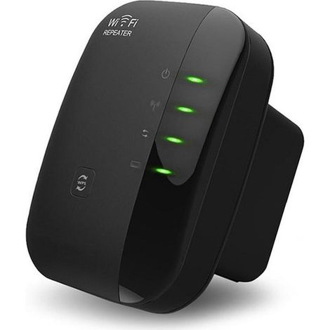Presa amplificatore di segnale WiFi, 300 Mbps, ripetitore wireless, nero (1/5)