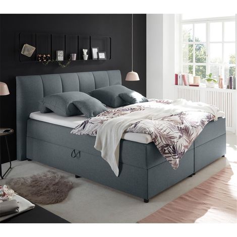 Polsterbett mit Bettkasten GEORGTOWN-09-180 in 180x200 cm, Hotelbett in anthrazit (1/5)