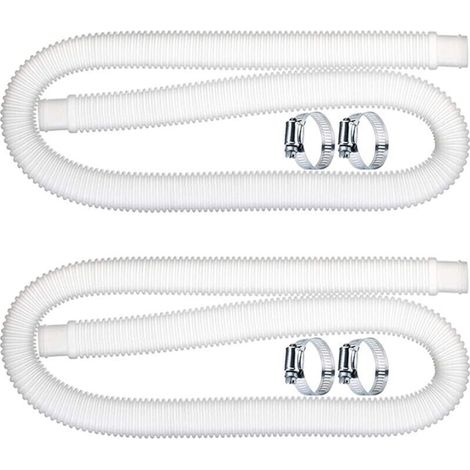 2 Stück 32-mm-Ersatz-Poolschlauch, Poolschlauch, Ersatzschlauch für Poolfilterpumpen (1,5 m) für Intex 300, 330, 530 und 1000 GPH