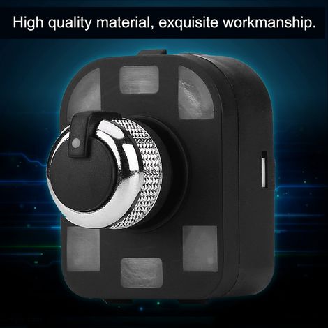 Bouton de commande de rétroviseur intérieur chromé noir pour Audi A2, A3, A4 et A6 4F0 959 565