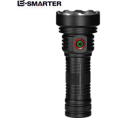 Lampe torche tactique rechargeable - 19 LED - 3200 lumens - Lampe torche EDC - 5 modes - Usage extérieur (1/2)