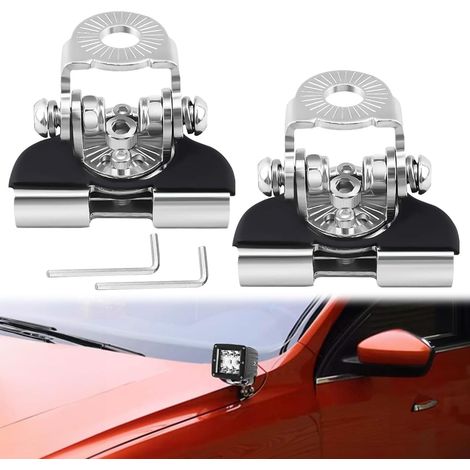 Universelle LED-Lichtleisten-Montagehalterung für Motorhaube und A-Säule, Clip-on-Arbeitsscheinwerferhalterung für Geländewagen, Jeep, Truck und SUV, 2er-Pack (1/3)