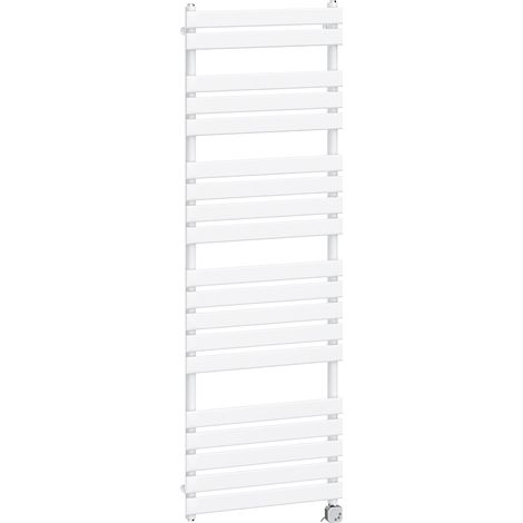 Prefilled Bathroom Electric Thermostatic Heated Towel Rail Flat Panel Radiator 1800x600mm White 1000W (1/5)
