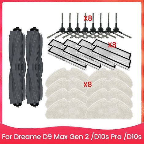 26-teiliges Set aus Bürsten, Filtern und Reinigungstüchern für Dreame D9 Max Gen 2/D10s Pro/D10s Staubsauger – Zubehör und Ersatzteile (1/5)