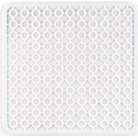Salvaplatos para fregadero cuadrado 30 cm Blanco (1/4)