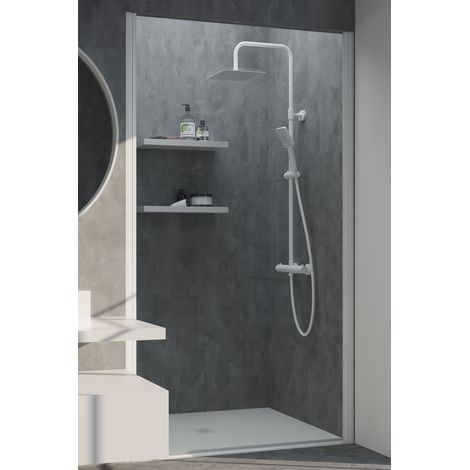 Columna de Ducha Nite con termostática, Rociador acero inoxidable AISI304 de 25x25 cm. (1/3)