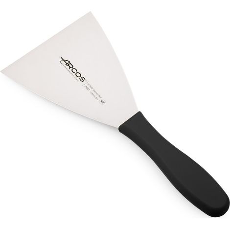 Spatule Arcos 2900- modèle 299725 en acier inoxydable Nitrum et mango lame ergonomique en polypropylène noir de 12,5 x 12 cm, avec couvercle de suspension. (1/5)