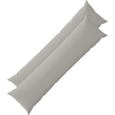 vidaXL Funda de almohada 2 pcs HEERLEN Gris 40 x 145 cm Poliéster (1/2)