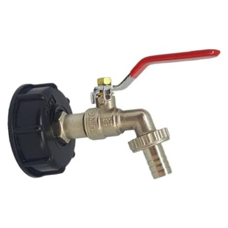 Adattatore per serbatoio IBC per serbatoio di stoccaggio con raccordo per tubo flessibile da 1/2", adattatore con filettatura grossa (1/5)