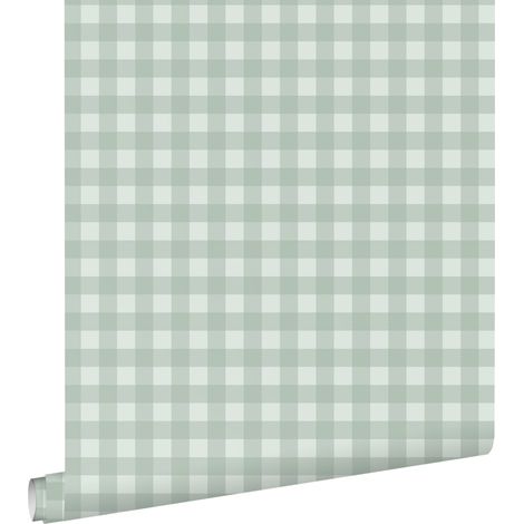 papier peint à damier vert - ESTAhome
