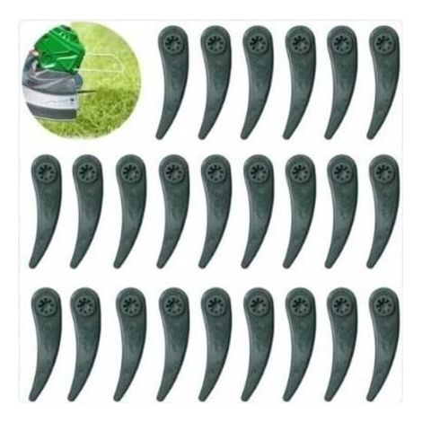 Lot de 24 lames de rechange pour tondeuse Bosch Durablade Art 23-18 LI Art 26-18 LI, vert ZY (1/2)