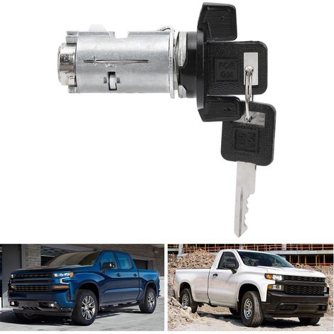 Cylindre de Serrure de Démarrage avec 2 Clés 701398 pour Chevrolet GM, Pièce de Rechange (1/5)
