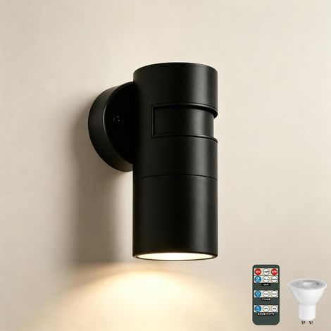 Lampe Exterieur Detecteur de Mouvement Réglable, Noir (1/5)
