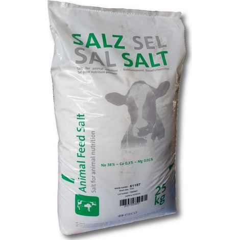 esco Sel pour bétail 25 kg chlorure de sodium, sel alimentaire, aliment unique, sel naturel