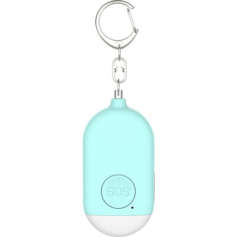 Alarme personnelle rechargeable ING - Produits d'autodéfense - Porte-clés alarme - Lampe torche LED rechargeable - 130 dB - Bleu (1/5)