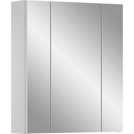 Mobile contenitore con specchi – Bianco lucido – KLEANKIN