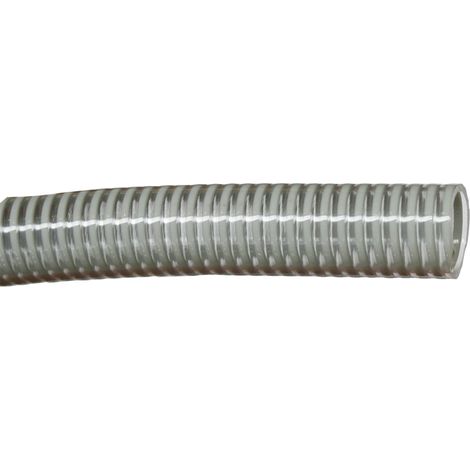 Tubo flessibile a spirale in PVC, diametro interno 30 mm, diametro esterno 37 mm, raggio di curvatura 120 mm, vuoto 0,6 bar