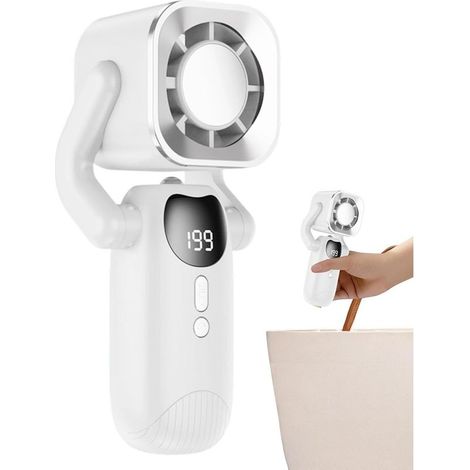 Ventilateur Personnel,Outil Rafraîchissant Rechargeable Puissant à Vitesses Réglables de 1 à 199,Petit Ventilateur de Poche Pour Maison Bureau Voyage Intérieur Et Extérieur Hommes Et Femmes (1/5)