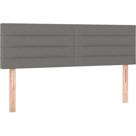 Maison Exclusive - Cabeceros tela gris oscuro 144x5x78/88 cm (1/5)
