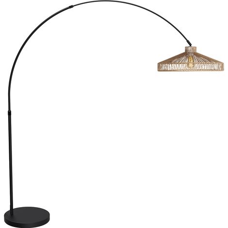 Mexlite - lampada da terra - Flair - nero - cotone metallo -