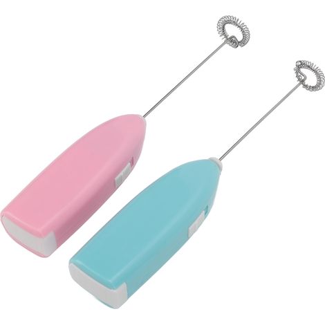 Lot de 2 mini mixeurs à main, moteur haute vitesse, utilisation à une main, en acier inoxydable durable et antirouille. (1/5)