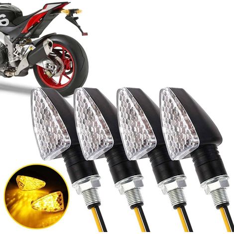 Moto 15 LED Clignotants Indicateurs Ambre Clignotant 12V Mini Clignotant Étanche pour Moto (1/5)