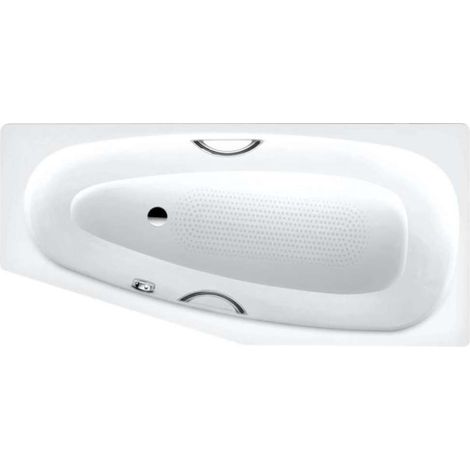 Kaldewei Advantage - Bañera asimétrica Mini Star izquierda 837, 157x70/48 cm, con orificios para asideros, antideslizante en toda la superficie, blanca 225334010001 (1/2)