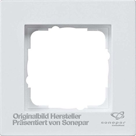 Gira Marco embellecedor 1f plano Gira E2 Blanco puro [0211295], 0211 295