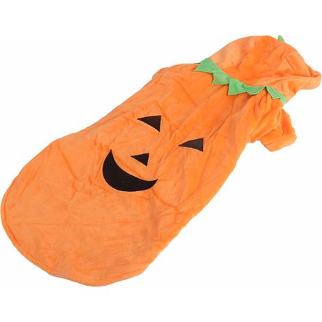 Déguisement citrouille d'Halloween pour chien, mignon et chaud, pour chiens moyens et grands, orange, taille 4XL (automne/hiver). (1/5)