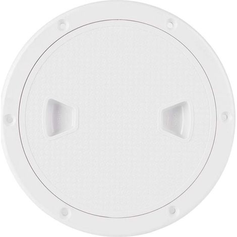 [NEVER USED] Round Non-Slip Inspection Platform Hatch with Removable Heavy Duty Center, Waterproof for Outdoor Installations, White[6 inch]