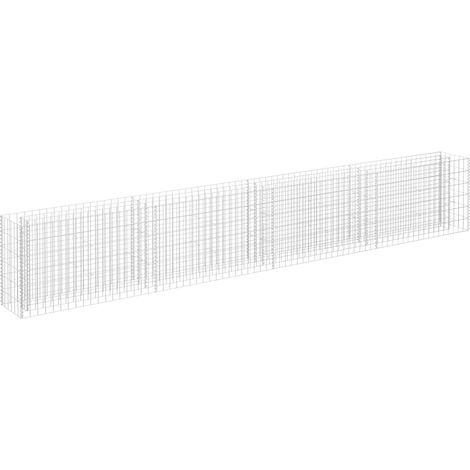 Maison Exclusive - Lit surélevé à gabion Acier galvanisé 360x30x60 cm