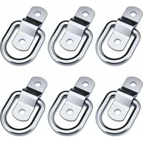 VURAHOME - 6Pcs Anneaux D'Arrimage Anneau De Montage D Anneau De Fixation Sangle Taquet Anneau Crochet Traction D'Arrimage Attelage Ancre De Remorque Robuste (1/5)