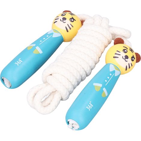 Corde à sauter enfant motif tigre, réglable pour débutants, maternelle, primaire, sport ludique et amusant (1/5)