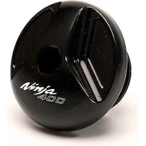 Accessoires moto MOWOK pour Kawasaki Ninja NINJA400 Z400 : cache-vis d'huile en alliage d'aluminium modifié (NINJA400 noir) (1/5)