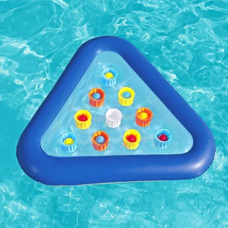 Dengmx-Kit de jeu piscine avec triangle + 9 boules - été / piscine