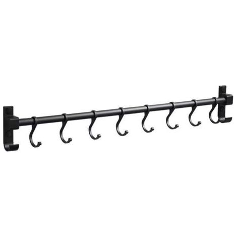 Küchenleiste Aluminium Wandleiste 50CM Utensilienhalter mit 8 Haken