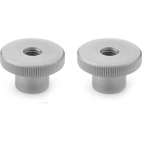 Écrou moleté haut - DIN 466-M8-NI  Filetage: M8  Acier inoxydable  2pcs (1/3)