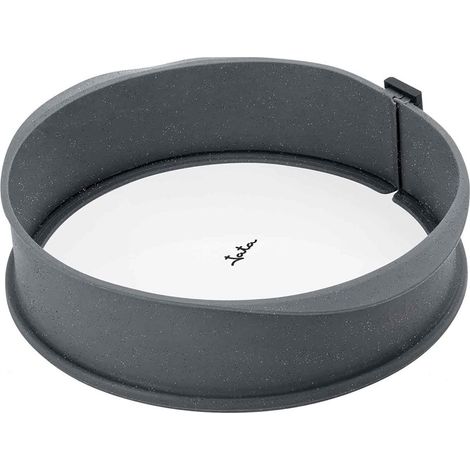 JATA HMOL1124: molde redondo de silicona con base de cristal de 26 cm, molde desmontable antiadherente para tartas y pasteles, a (1/5)