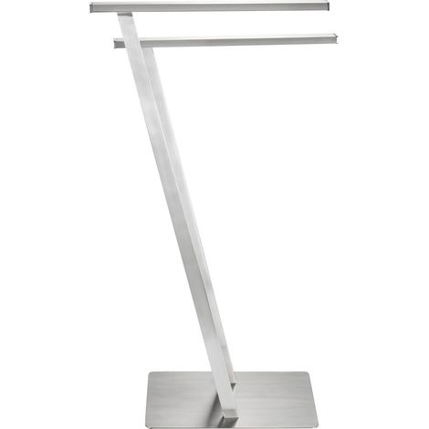 WENKO Handtuchständer Lirio Edelstahl matt, Kleiderständer, Silber matt, Edelstahl rostfrei satiniert (1/5)